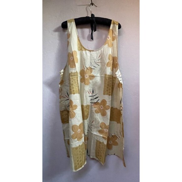 Gudrun Sjoden Women's "Chamomile" Apron Organic Cotton Tan L/XL New $74 - Picture 1 of 9